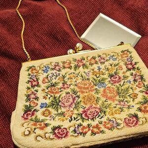 Vintage Clutch With Mirror And Gold Chain
